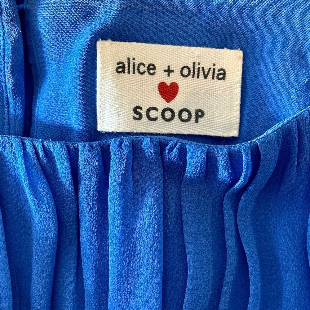 Alice + Olivia Scoop Josie Silk Mini Dress Sz S - Picture 3 of 7